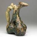 Pierre adrien dalpayrat glazed stoneware figural pitcher signed 11 12 x 9