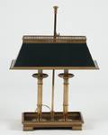 A Brass Double Column Student Lamp