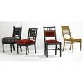 Aesthetic movement four sidechairs assorted woods and finishes unsigned gilded chair 32 x 17 x 16