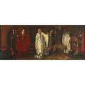 After edwin austin abbey oil on canvas king lear act i scene i framed european 19th c unsigned 23 x 56