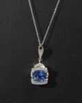 Sterling Silver  Blue Topaz Pendant