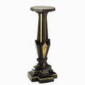Kimbel  cabus pedestal ebonized cherry gilded and polychrome published kimbel  cabus catalog unsigned 38 x 15 sq