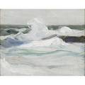 Charles herbert woodbury american 18641940 crashing waves oil on canvas framed 8 x 10 provenance vose galleries boston label on verso private collection new jersey
