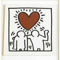 Keith haring american 19581990 untitled screenprint framed signed 6 x 6 provenance private collection washington dc