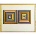 Frank stella american b 1936 fortn de las flores from ten from leo castelli 1967 screenprint in colors on english vellum graph paper framed signed dated and numbered 13200 17 34 x
