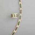Diamond ruby emerald sapphire bracelet and ring 20th c link bracelet and matching ring with channel set rubies sapphires emeralds and diamond accent links both in 18k yg 28 gs gw bracelet