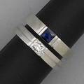 Diamond or sapphire gold bands two bands include 50 ct french cut sapphire tension set in 18k wg 81 gs gw 50 ct radiant cut tension set diamond in 14k wg 53 gs gw both size 7