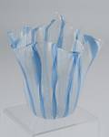 Murano Glass Latticinio Handerchief Vase Italy