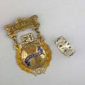 Fraternal 10k gold jewelry two pieces fiftyyear globe pin from the independent order of odd fellows inscribed on back thomas conner pg july 19 1860 to july 19 1910 new york xliv masonic r