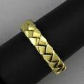 Gentlemans braided gold band 18k yg 109 gs size 10