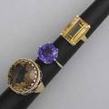 Gold gemstone rings ca 19401960 three rings synthetic alexandrite in 14k wg size 6 12 smokey topaz in 14k yg size 9 citrine in 14k yg size 4 12 282 gs gw