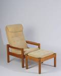 Domino Mobler Teak Lounge Chair and Ottoman