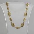 Renaissance revival style gold necklace 14k and 18k yg ca 1900 possible marriage evidence of early restoration french marks 353 gs gw 15