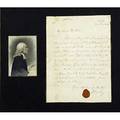 John wesley autographed letter written to his dear brother april 30 1774 in leeds england framed with engraving signed j wesley with seal charles hamilton authentication on reverse letter