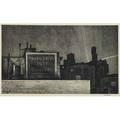 Armin landeck american 19051984 two drypoint prints manhattan nocturne 1938 and station 1946 each signed dated and numbered from ed 100 7 14 x 12 and 7 x 11 plates