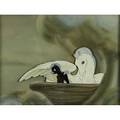 Walt disney courvoisier cel fantasia mother pegasus and baby ca 1940 courvoisier label on verso 9 12 x 13 sight