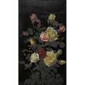 George cochran lambdin american 18301896 two oil on panel paintings both framed roses 1883 and roses 1881 signed and dated lower left 24 x 14