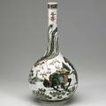 Chinese porcelain vase gourdshaped with famille verte floral and animal displays 19th20th c 17