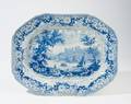 A 19th C Blue and White Transferware Platter