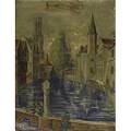 Franz von zulow austrian 18831963 oil on plywood brugge 1949 framed signed titled and dated 40 12 x 30 12