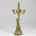 French dore bronze candelabra four arm with cherub 19th c 20 14