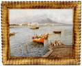 Bay of Naples Oil on Canvas Signed Caso