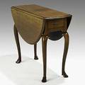 Queen anne oval dropleaf table mahogany with one drawer swingout legs and hoof feet ca 1750 28 12 x 35 x 13