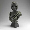 Emmanuel villanis french 18581914 bronze bust la sybille 19th c outdoor patina foundry stamp societe des bronzes de paris 27
