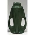 Radford radura fourhandled vase in matte green marked 10 14 tall
