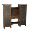 Arts  crafts oak combination bookcasesecretary desk ca 1900 55 x 59 x 13 12