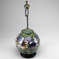 Moorcroft iris lamp base 24 x 10