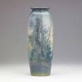 Ed diers rookwood tall scenic vellum vase 1915 flame markxv271aved 13 12 x 5