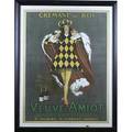 Reproduction of champagne advertising posters two offset lithographs in colors framed 65 x 46 largest