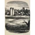 Benton murdoch spruance american 19041967 lithograph newtown towers 1948 signed 10 12 x 7 34 sheet provenance private collection