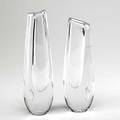 Vicke lindstrand kosta two ovoid clear glass vases each signed and numbered taller 12 12