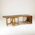 Danish modern teak and beech gateleg banquet table branded made in denmark 29 x 118 x 34 34 fully extended