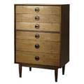 Danish modern walnut tall dresser unmarked 46 x 30 12 x 18