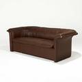 Roger sprunger dunbar leather sofa d label 25 x 76 x 35