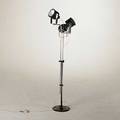 Luci chromed and enameled steel adjustable floor lamp stamped as pictured 68 x 17 dia