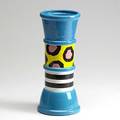 Nathalie pasquier alessio sarri ceramiche memphis pillar shaped vase marked 12 x 4 34