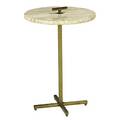 Italian modern marble and brass drink table stamped made in italy 22 12 x 15 dia