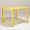 Modern faux parchment enameled card table unmarked 29 x 34 sq