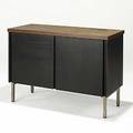 Ward bennett brickel attr rosewood ebonized walnut and brushed steel credenza unmarked 29 12 x 41 x 18 12