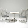 Charleston forge cafe group with two metal armchairs and similar cafe table chair 41 x 20 x 23