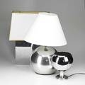 Modern lighting three table lamps springer style aluminum ball mirrored rectangle and chrome up light tallest 23