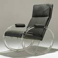 Charles hollis jones attr lucite rocking chair fabric label hill manufacturing 37 x 25 x 33