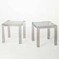 Contemporary pair of solid lucite ocassional tables unmarked 18 x 18 x 18