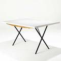George nelson herman miller laminate and enameled steel extension dining table unmarked 29 x 54 x 36 leaf 18