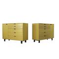 George nelson herman miller pair of bleached mahogany and zincplated steel dressers each has remnants of foil labels 40 x 56 14 x 19 12
