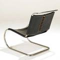 Mies van der rohe knoll mr lounge chair chromed steel and laceon leather knoll international label 30 x 22 x 33 12